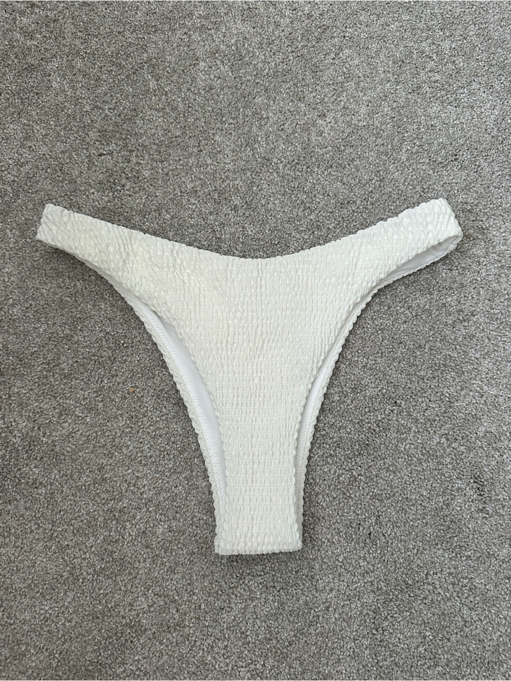 Hollister White/Off White Textured Women's Swim Bottoms